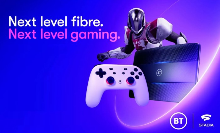 BT team up with Google to bring free Google Stadia membership for broadband customers.