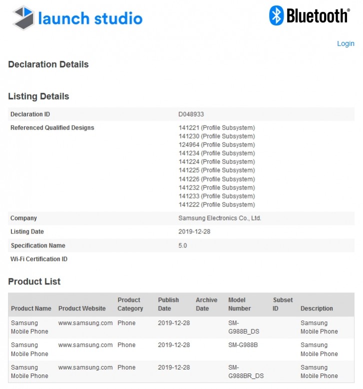 Samsung Galaxy S11+ receives Bluetooth Certification