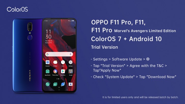 Oppo is recruiting beta testers for ColorOS 7 based on Android 10 for the F11 and F11 Pro